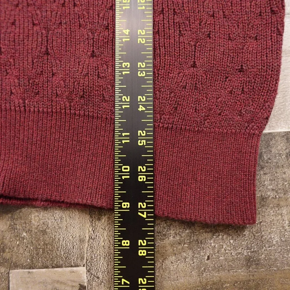 Tommy Bahama‎ quarter zip pullover sweater mock neck men's medium maroon